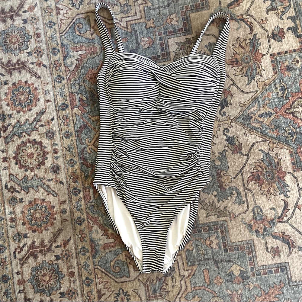 Striped Nip Tuck One Piece  | size 6